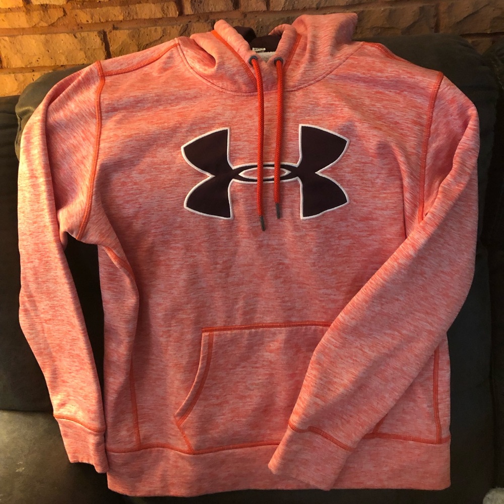 Under Armour Hoodie. Hot pink with Plum accents. Size Med